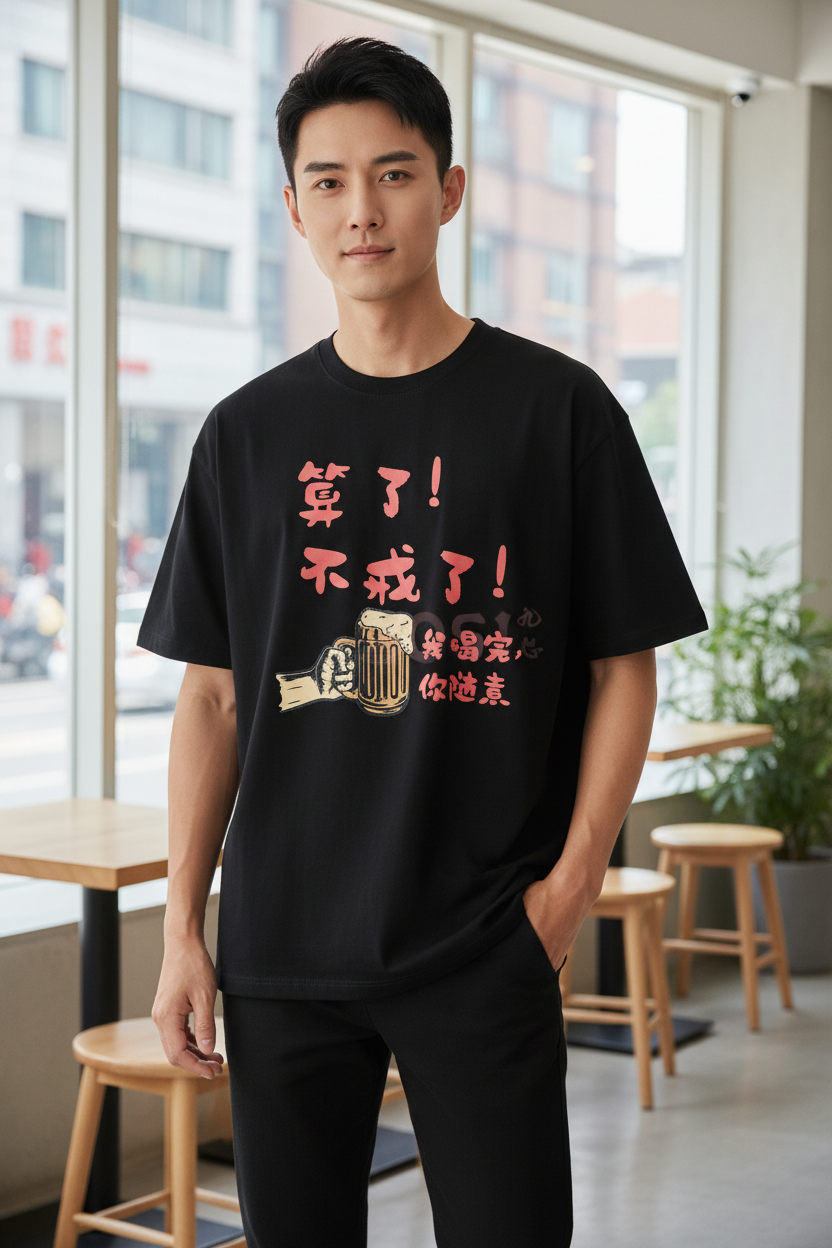 帅气亚洲男模特 黑色款