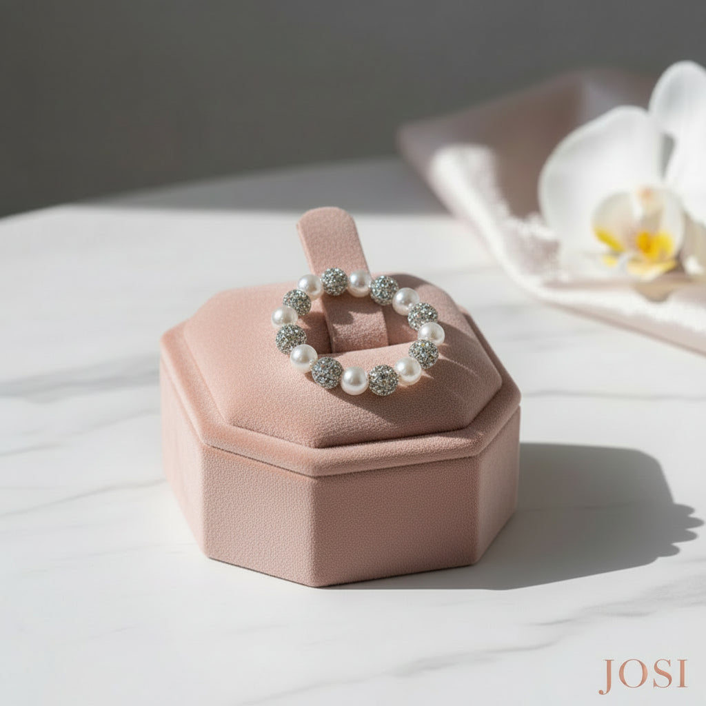 Josi Pearl Zircon Stack Ring - JG-618