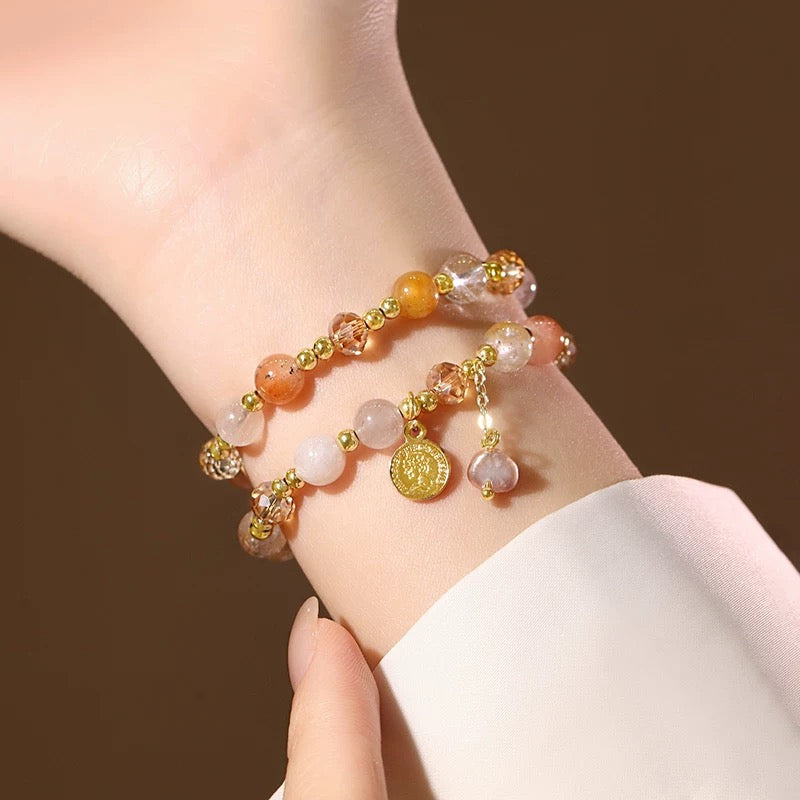 JOSI Double Aura — Layered Crystal Beaded Bracelet JG204