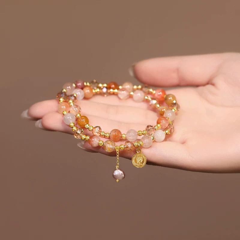 JOSI Double Aura — Layered Crystal Beaded Bracelet JG204