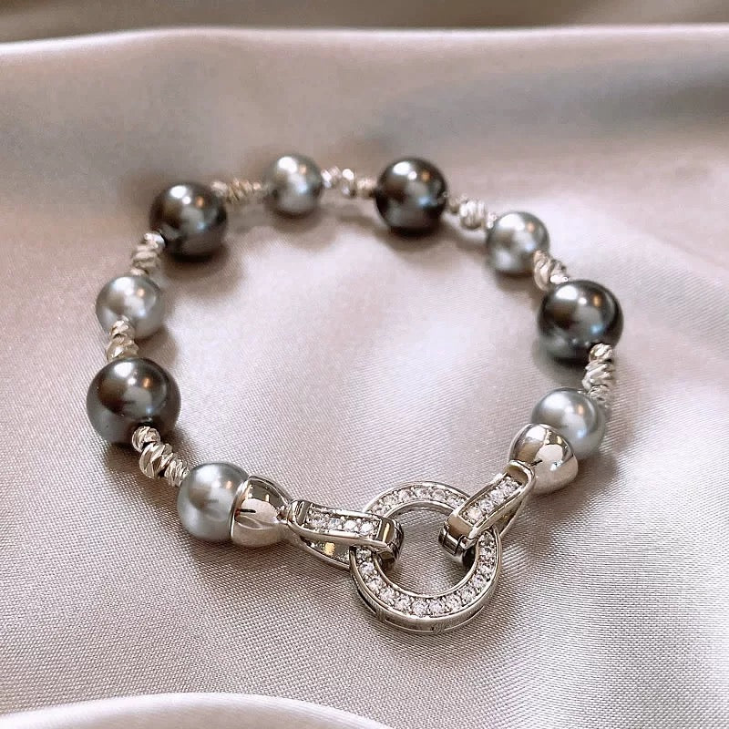 JOSI Misty Pearl — Grey Pearl Beaded Bracelet JG201