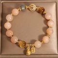JOSI Lunar Gold — Golden Rutile & Moonstone Crystal Bracelet JG203