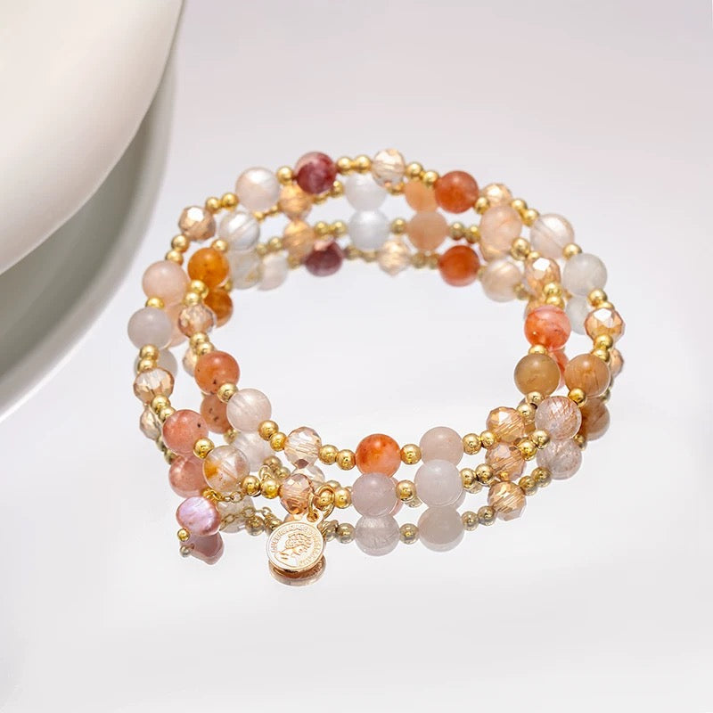 JOSI Double Aura — Layered Crystal Beaded Bracelet JG204