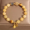 JOSI Lunar Gold — Golden Rutile & Moonstone Crystal Bracelet JG205