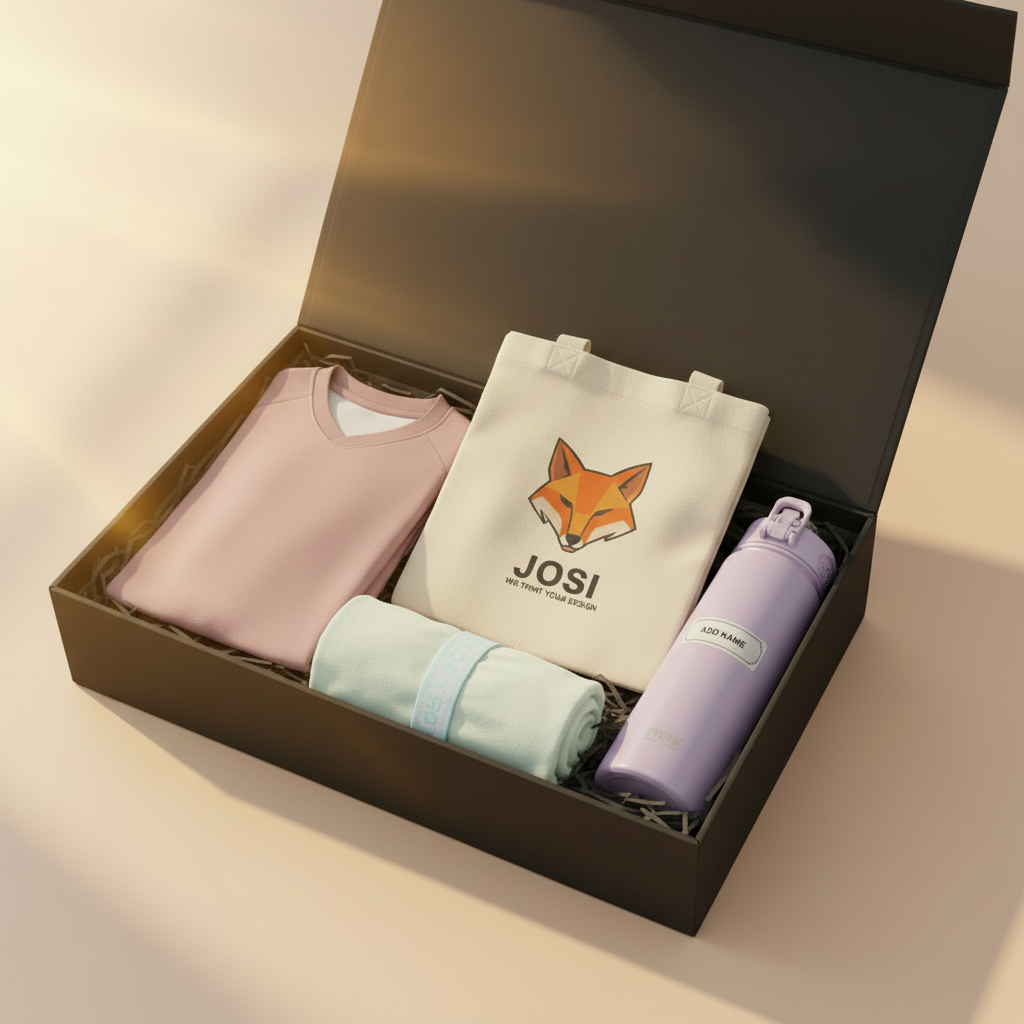 Gift Box - Nude Pink Jersey + Mint Towel