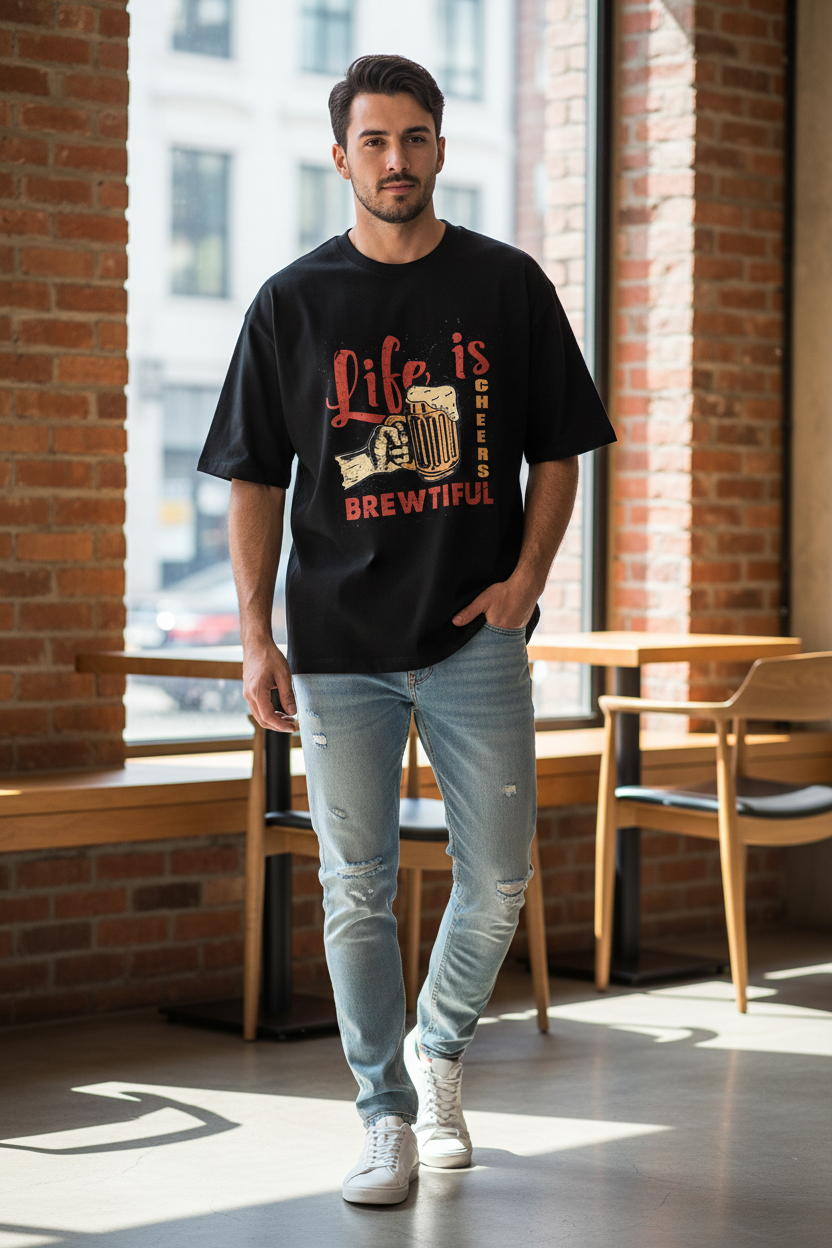 Male Model with Brewtiful Tee